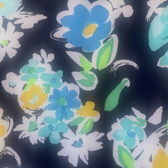 Gabar Swimsuit Womens 14 Navy Multi Floral Bandeau Chlorine Resist One Piece NWT - Picture 4 of 11